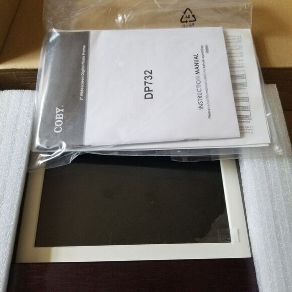 Coby DP732 digital picture frame NO AC ADAPTER tested works open box new - Picture 12 of 12